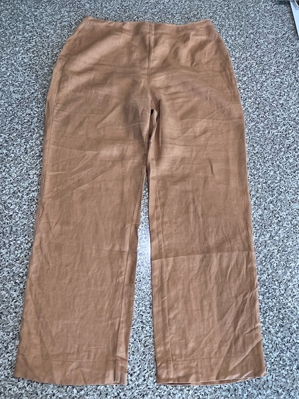Reformation Justin High Rise Linen Pants Trousers Barely Brown Womens 6 - Picture 7 of 9
